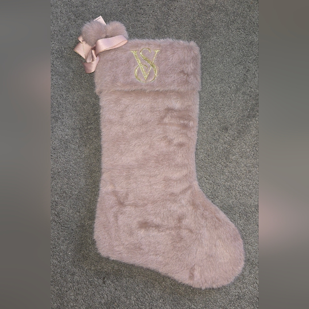 Victoria's Secret Plush Pink Christmas Stocking (New)